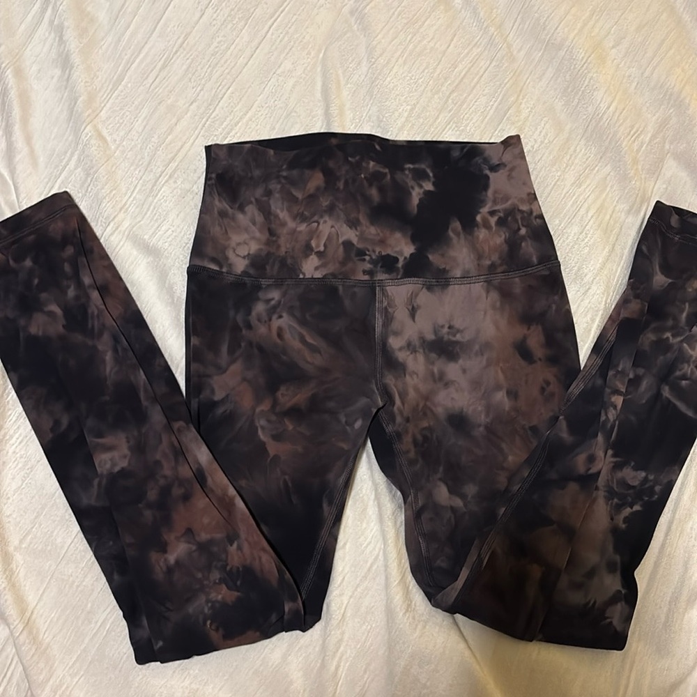 lululemon athletica Black Tie-Dye Leggings